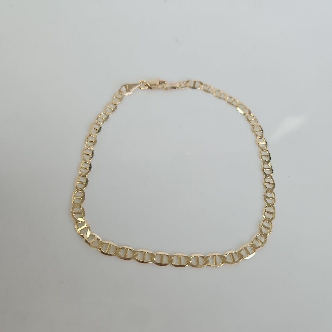 PULSERAS TEJIDO MARINERA ORO 14K 21 CM 3.4 GR (NUEVO)