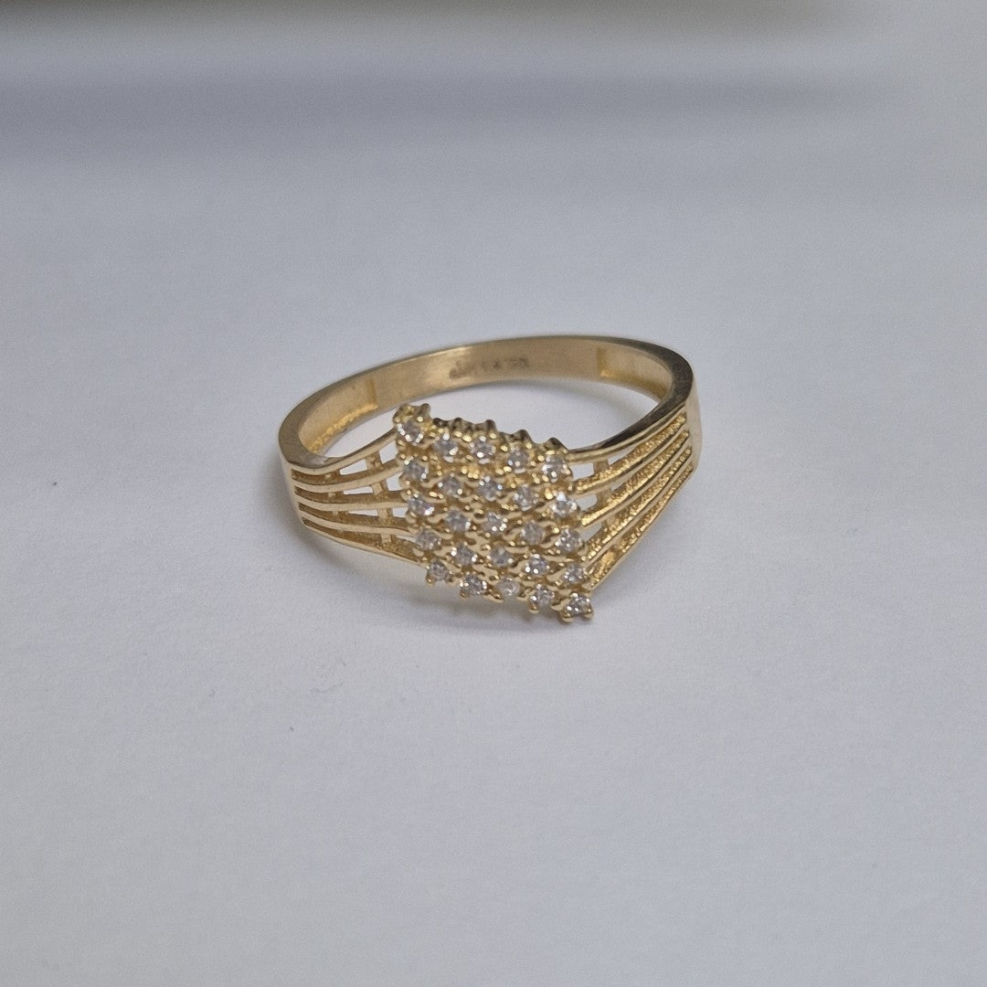 ANILLOS C/CIRCONIA ORO 10K TALLA 9 2.4 GR (NUEVO)