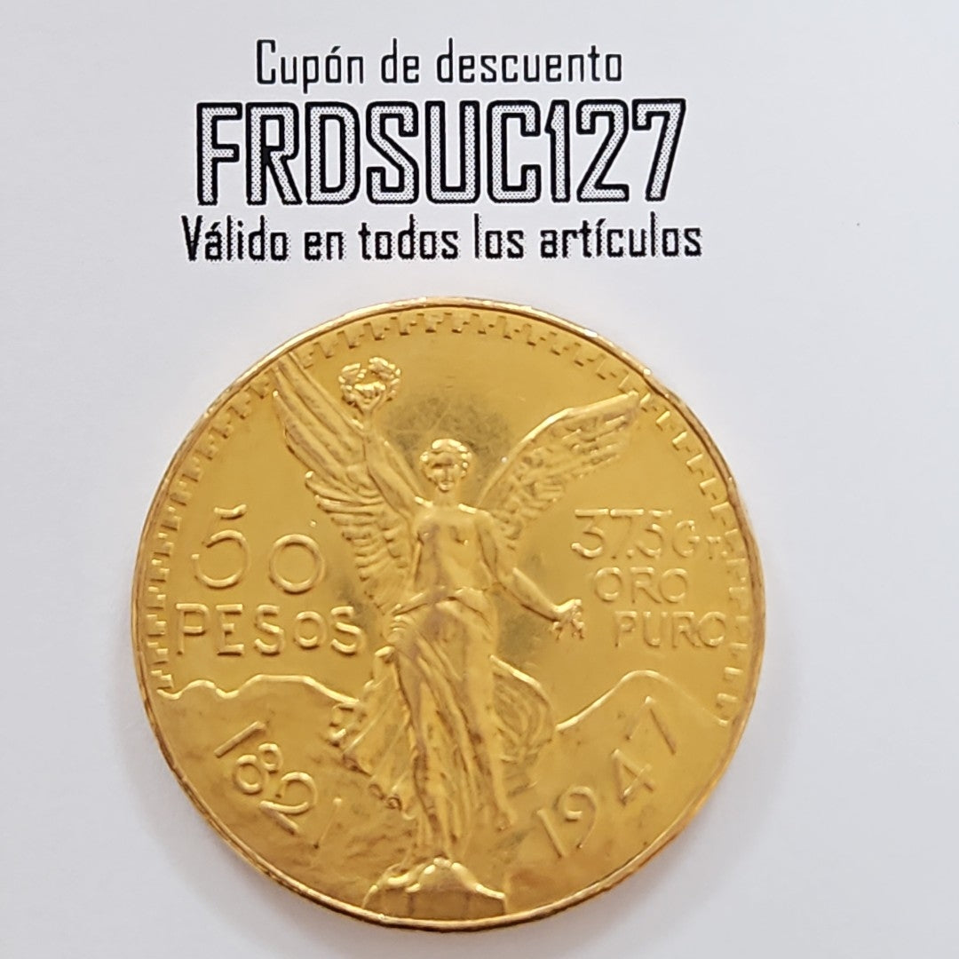 K1 41.6 GRMS 21 K IDENTIFICACIÓN MONEDA NOMINATIVA MONEDAS PESOS 50 PESOS (SEMINUEVO)