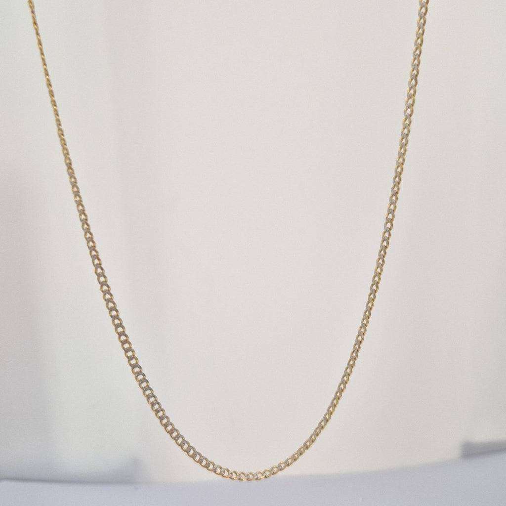 CADENAS BARBADA DIAMANTADA ORO 14K 60 CM 6.2 GR (NUEVO)