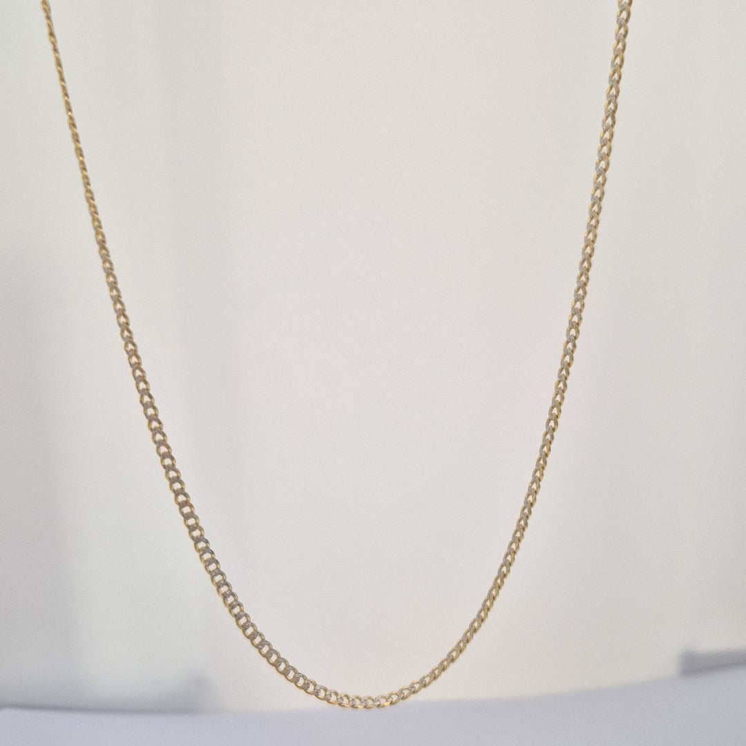 CADENAS BARBADA DIAMANTADA ORO 14K 60 CM 6.2 GR (NUEVO)