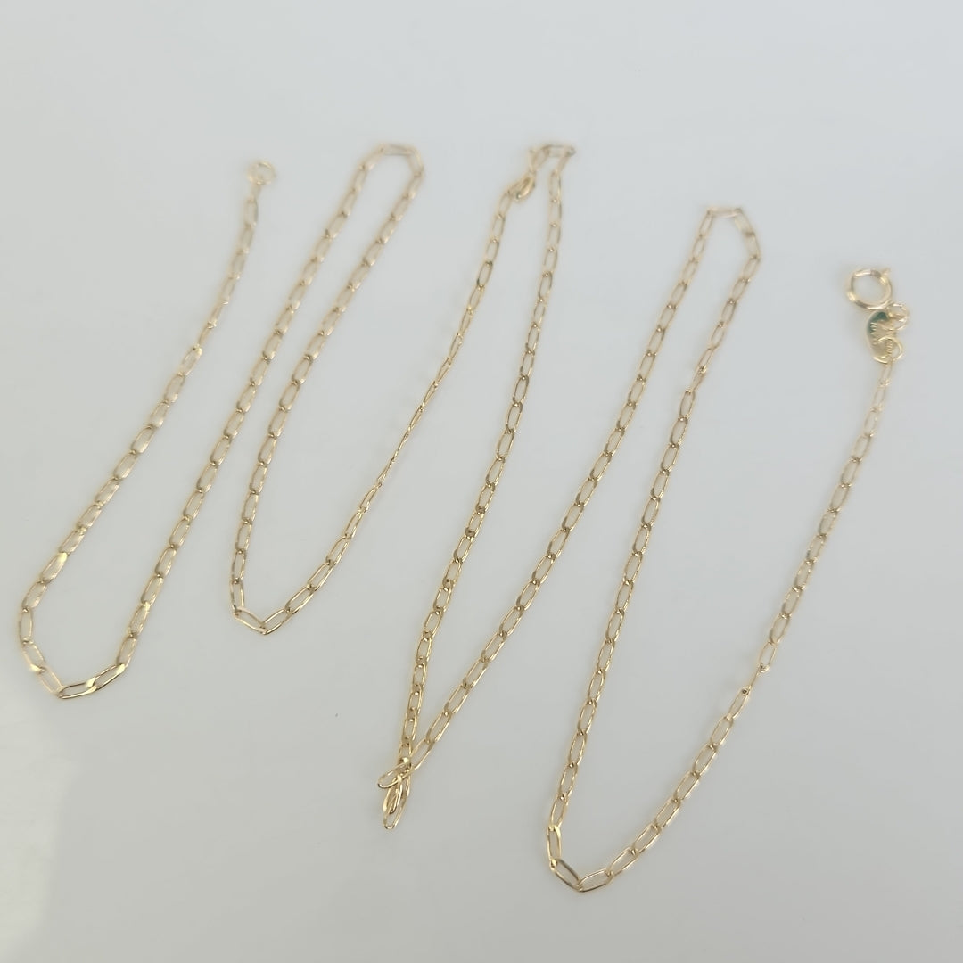 CADENAS TEJIDO ESLABONES ORO 10K 60 CM 2.1 GR (NUEVO)