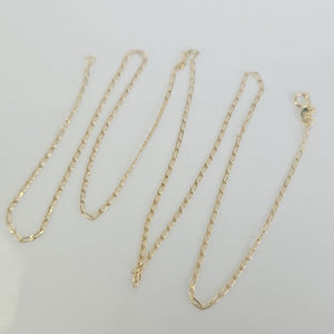 CADENAS TEJIDO ESLABONES ORO 10K 60 CM 2.1 GR (NUEVO)