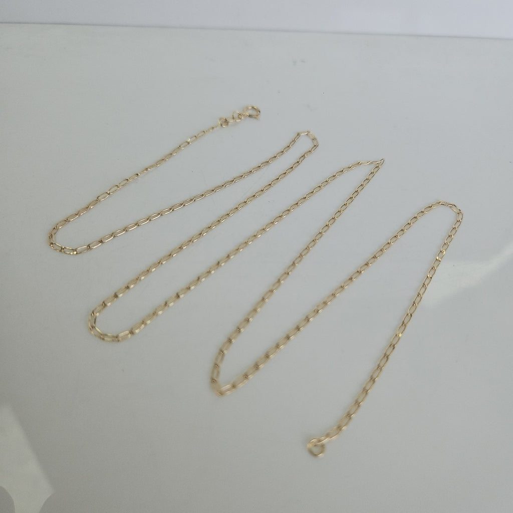 CADENAS TEJIDO ESLABONES ORO 10K 60 CM 2.1 GR (NUEVO)