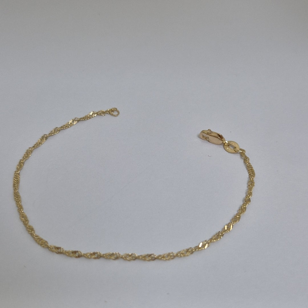PULSERAS TEJIDO MEDIO TZL ORO 14K 18 CM 1.3 GR (NUEVO)