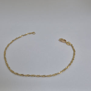 PULSERAS TEJIDO MEDIO TZL ORO 14K 18 CM 1.3 GR (NUEVO)