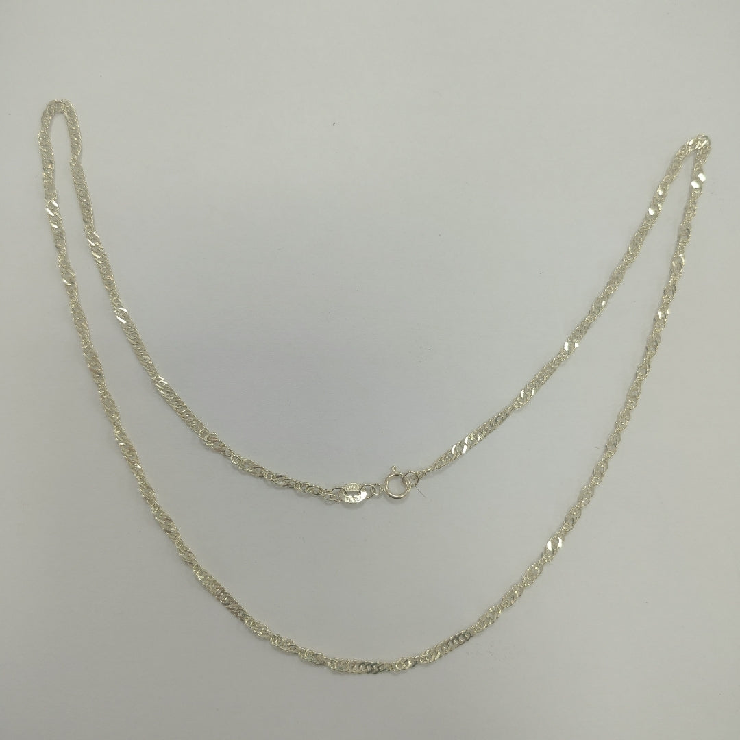 CADENAS TEJIDO MEDIO TORZAL ORO 10K 50 CM 3.8 GR (NUEVO)