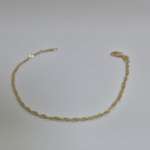 PULSERAS TEJIDO MEDIO TZL ORO 14K 18 CM 1.3 GR (NUEVO)