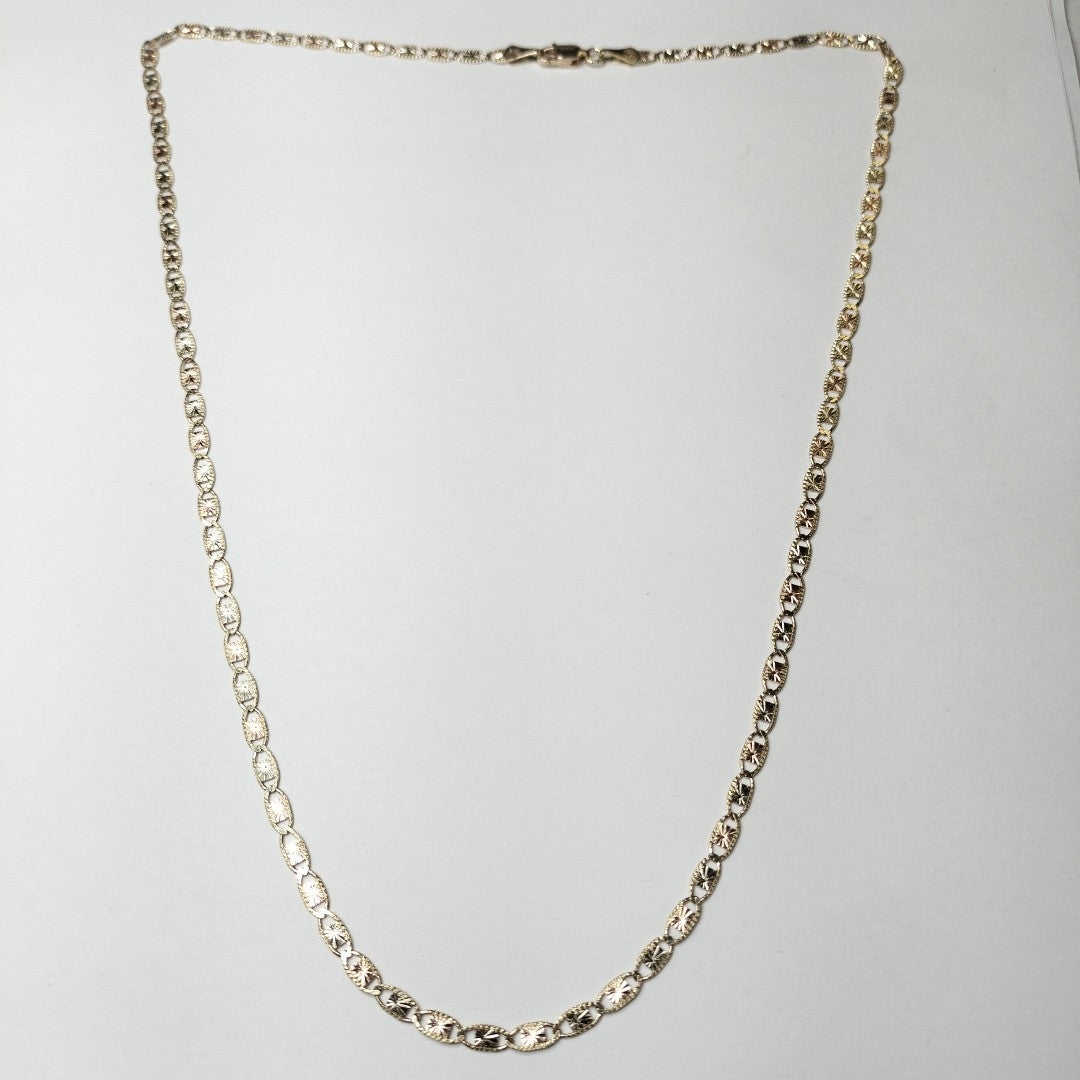 CADENAS TEJIDO GUCHI ORO 10K 55 CM 6.8 GR (NUEVO)