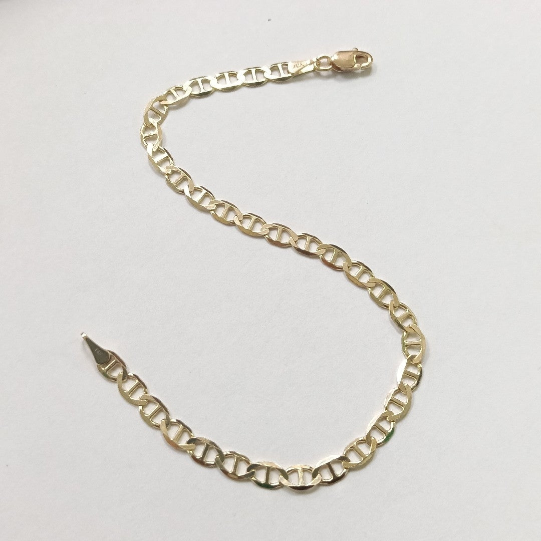 PULSERAS TEJIDO MARINERA ORO 14K 18 CM 2.9 GR (NUEVO)