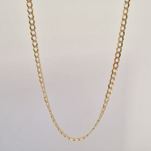 CADENAS BARBADA DIAMANTADA ORO 14K 60 CM 9.5 GR (NUEVO)