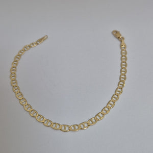 PULSERAS TEJIDO MARINERA ORO 14K 16 CM 2.9 GR (NUEVO)