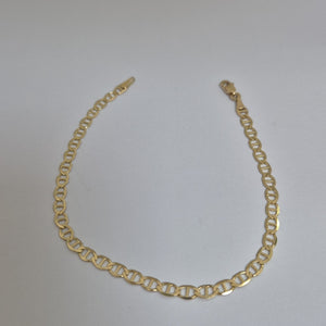 PULSERAS TEJIDO MARINERA ORO 14K 21 CM 3.4 GR (NUEVO)