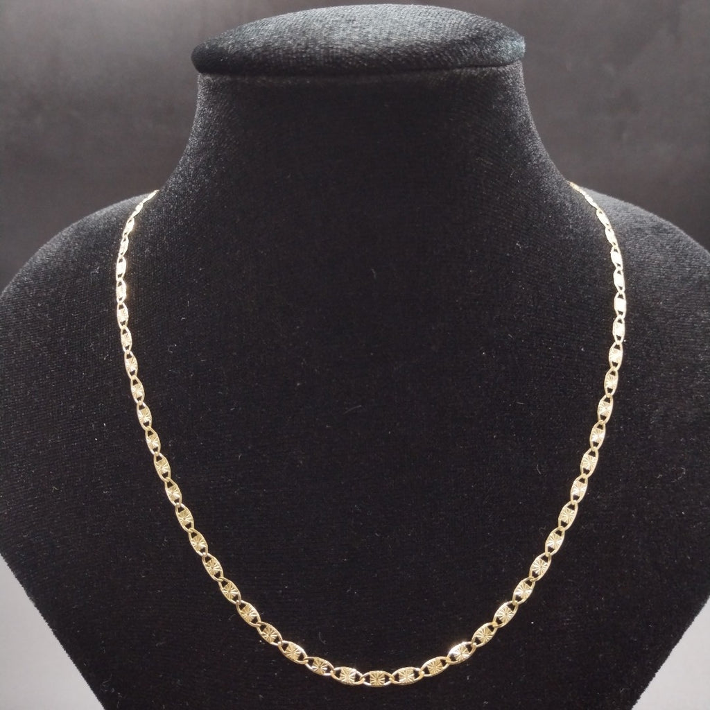 CADENAS TEJIDO GUCHI ORO 14K 55 CM 7.1 GR (NUEVO)