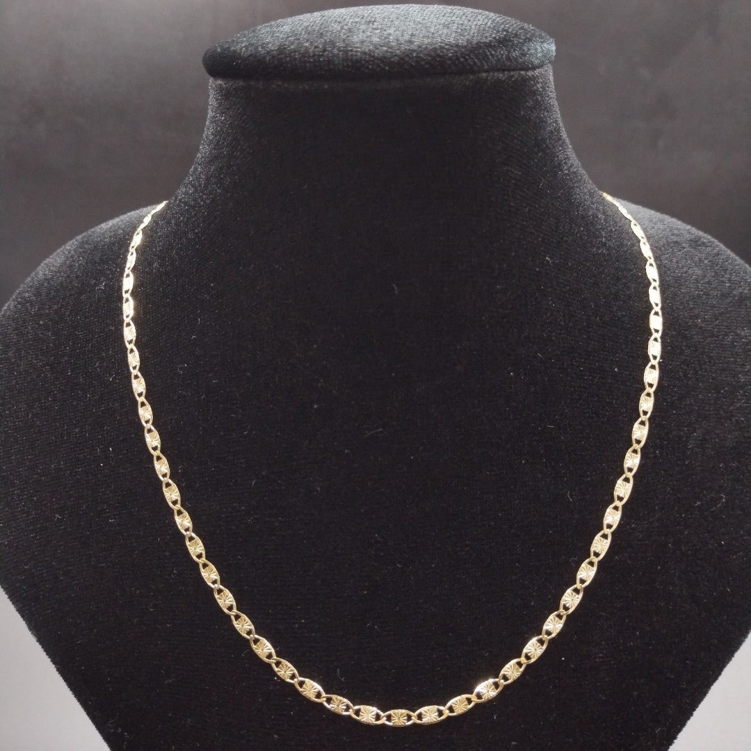 CADENAS TEJIDO GUCHI ORO 14K 55 CM 7.1 GR (NUEVO)