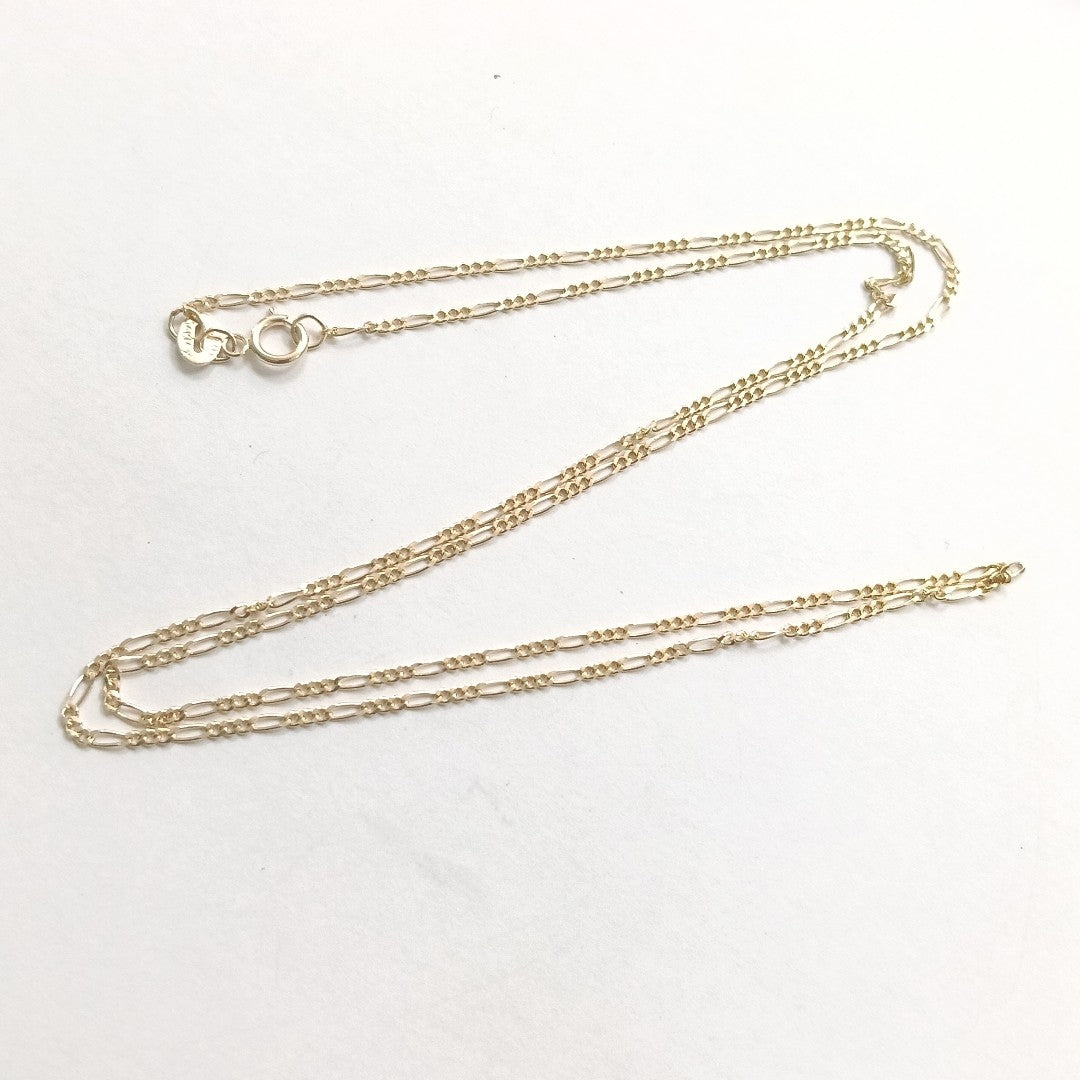 CADENAS TEJIDO 3X1 ORO 14K 55 CM 2.7 GR (NUEVO)