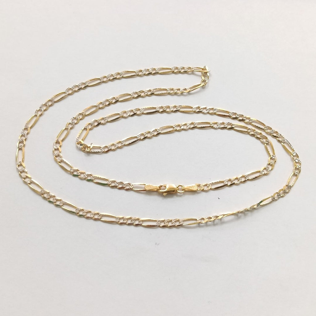 CADENAS TEJIDO 3X1 DIAMANTADO ORO 10K 60 CM 6.8 GR (NUEVO)