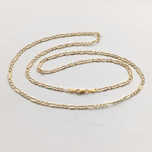 CADENAS TEJIDO 3X1 DIAMANTADO ORO 10K 60 CM 6.8 GR (NUEVO)