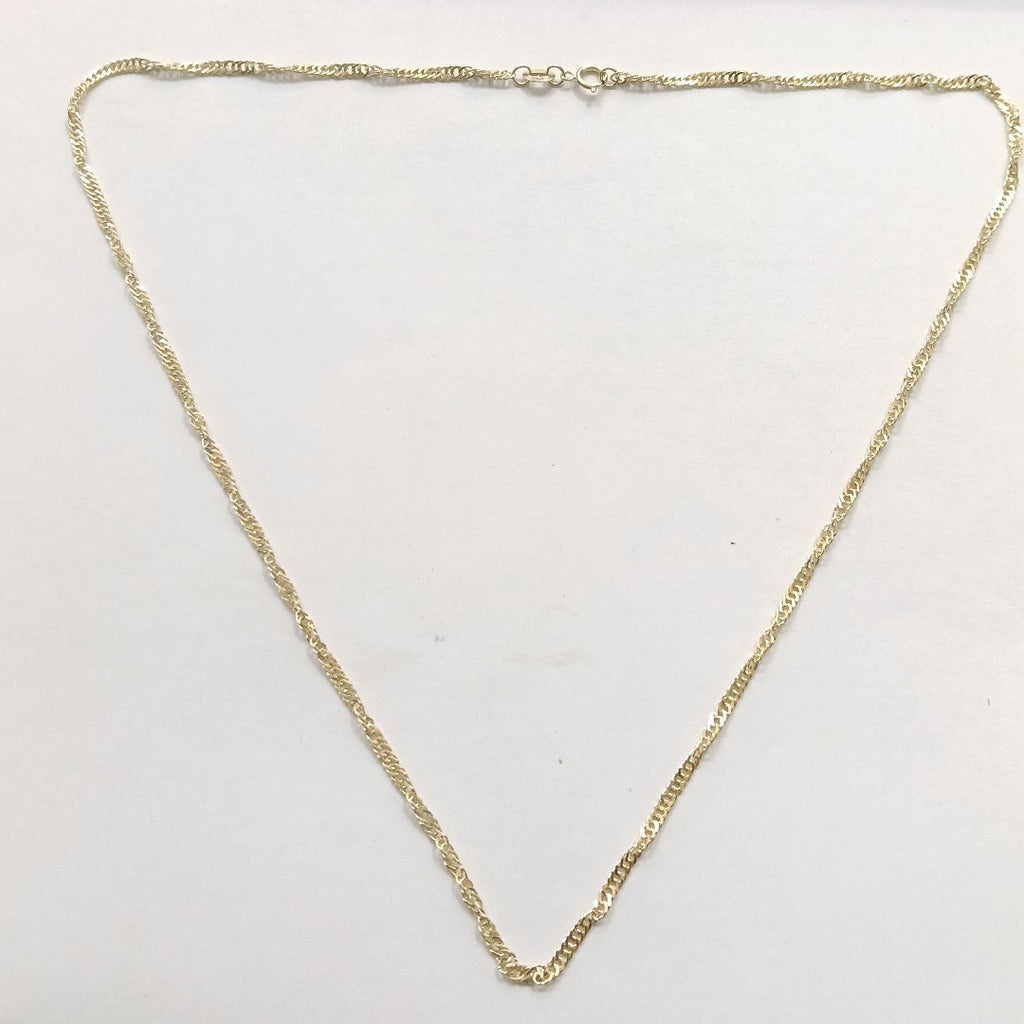 CADENAS TEJIDO MEDIO TORZAL ORO 10K 50 CM 4 GR (NUEVO)