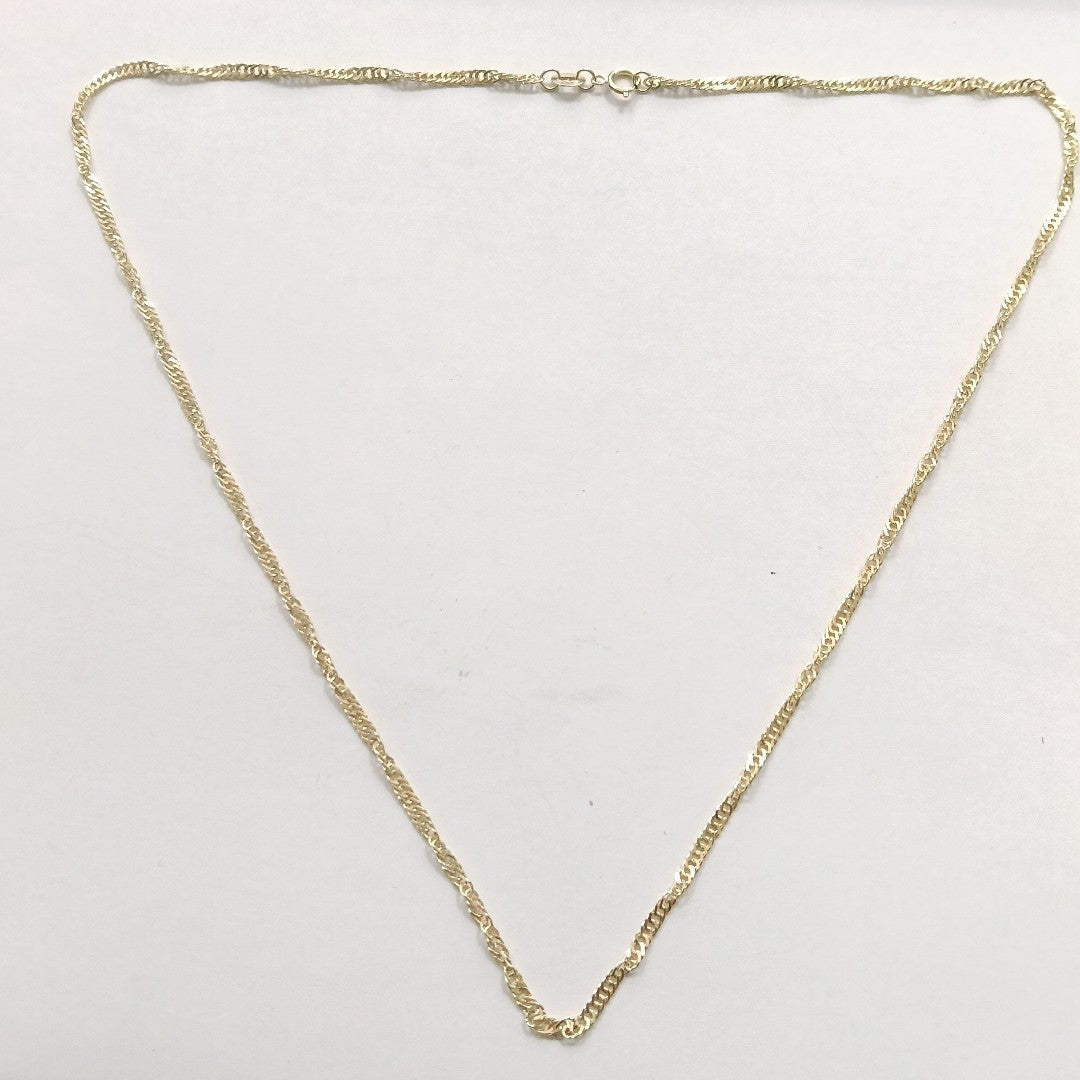 CADENAS TEJIDO MEDIO TORZAL ORO 10K 50 CM 4 GR (NUEVO)