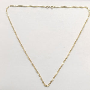 CADENAS TEJIDO MEDIO TORZAL ORO 10K 50 CM 4 GR (NUEVO)