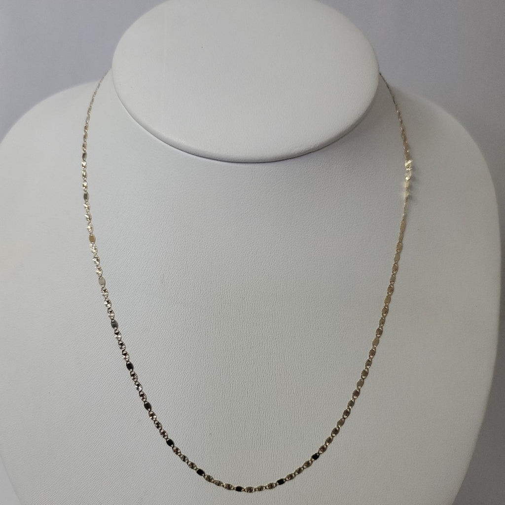 CADENAS TEJIDO GUCHI ORO 10K 40 A 45 CM 1.4 GR (NUEVO)