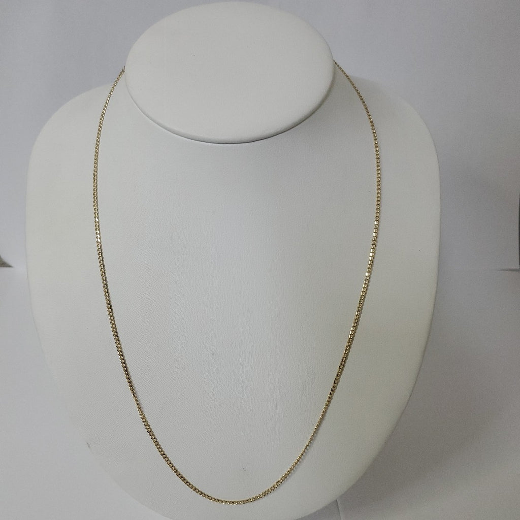 CADENAS TEJIDO BARBADA ORO 10K 55 CM 3.8 GR (NUEVO)