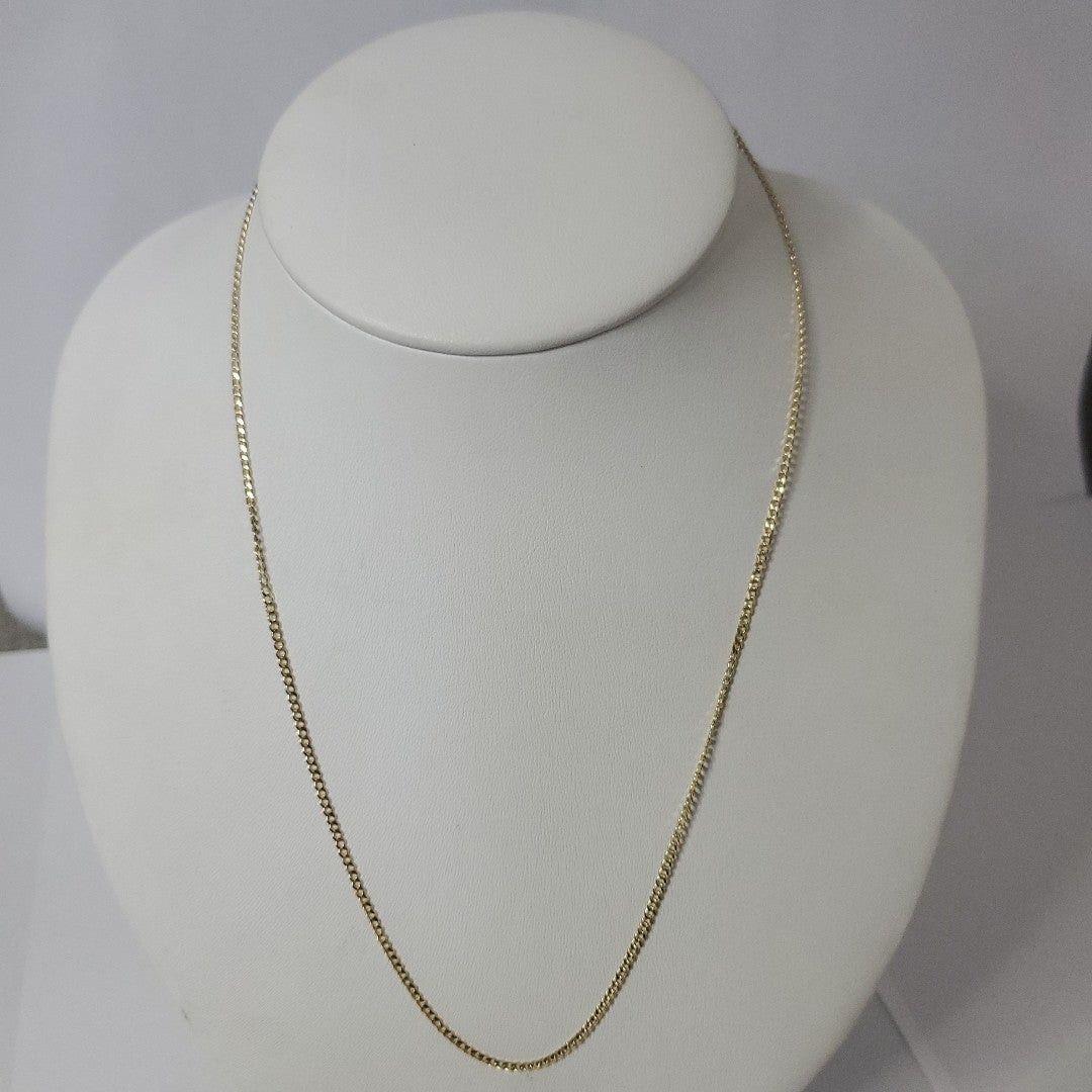 CADENAS TEJIDO BARBADA ORO 10K 50 CM 3.5 GR (NUEVO)