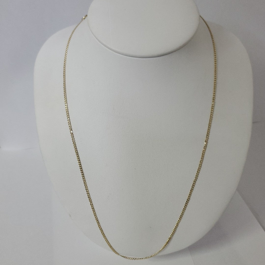 CADENAS TEJIDO BARBADA ORO 10K 60 CM 4.1 GR (NUEVO)