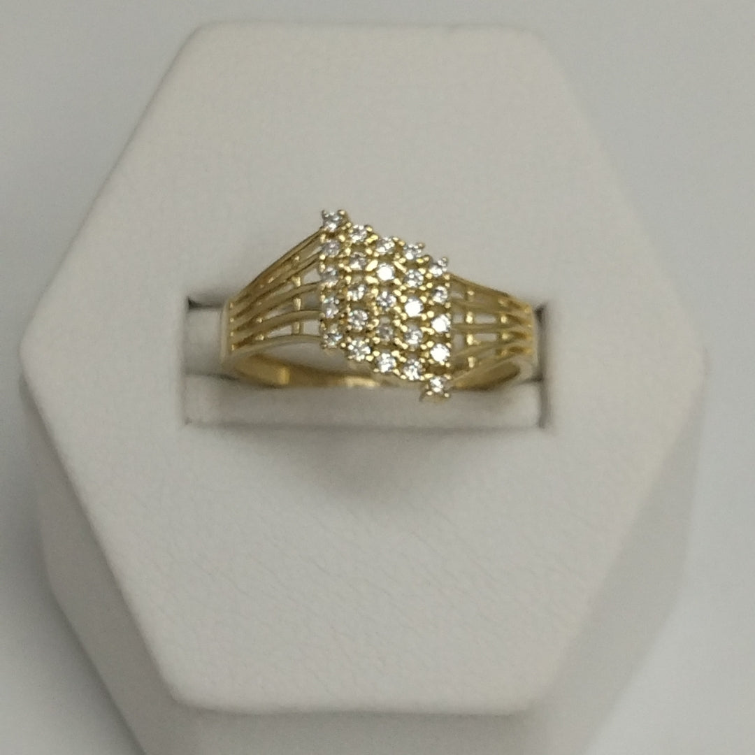 ANILLOS C/CIRCONIA ORO 10K TALLA 8 2 GR (NUEVO)
