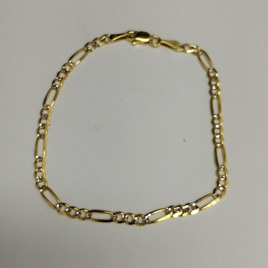 PULSERAS 3X1 DIAMANTADA ORO 14K 18 CM 2.9 GR (NUEVO)