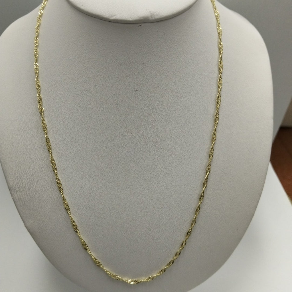 CADENAS TEJIDO MEDIO TZL ORO 14K 55 CM 4.9 GR (NUEVO)