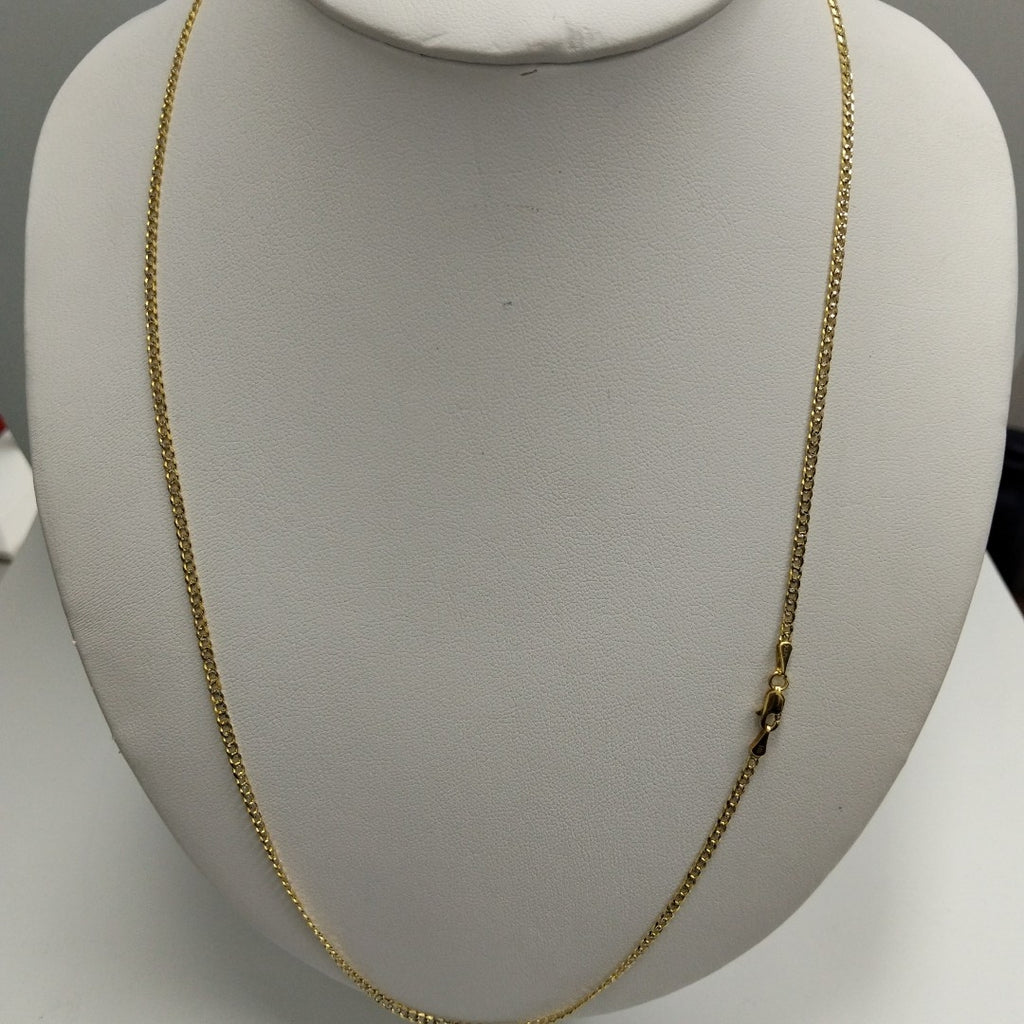 CADENAS BARBADA DIAMANTADA ORO 14K 60 CM 6.2 GR (NUEVO)