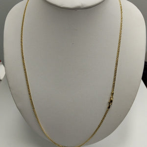 CADENAS BARBADA DIAMANTADA ORO 14K 60 CM 6.2 GR (NUEVO)