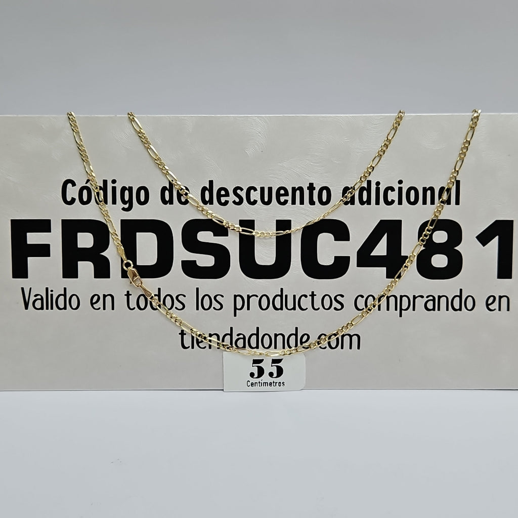 CADENAS 3X1 ORO 14K 55 CM 5.1 GR (NUEVO)