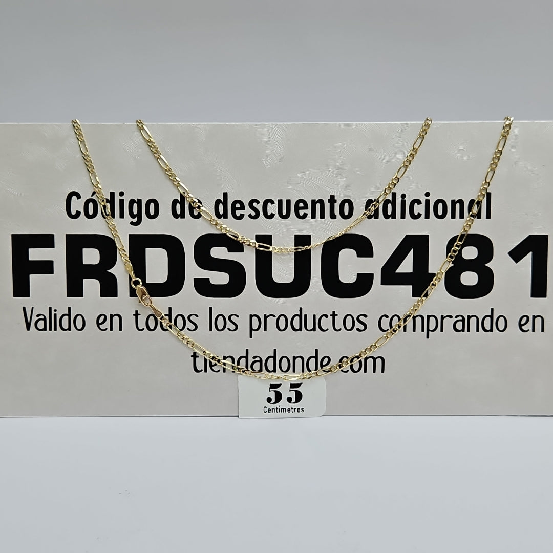 CADENAS 3X1 ORO 14K 55 CM 5.1 GR (NUEVO)