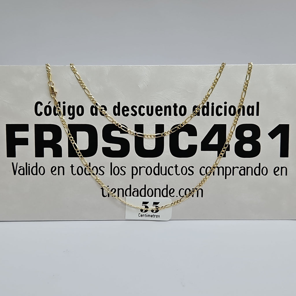 CADENAS 3X1 ORO 14K 55 CM 4.7 GR (NUEVO)