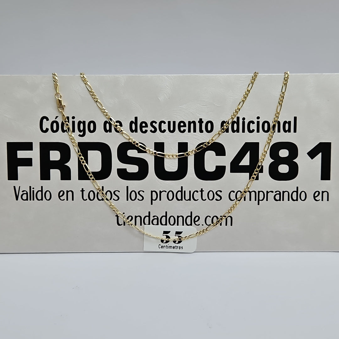 CADENAS 3X1 ORO 14K 55 CM 4.7 GR (NUEVO)