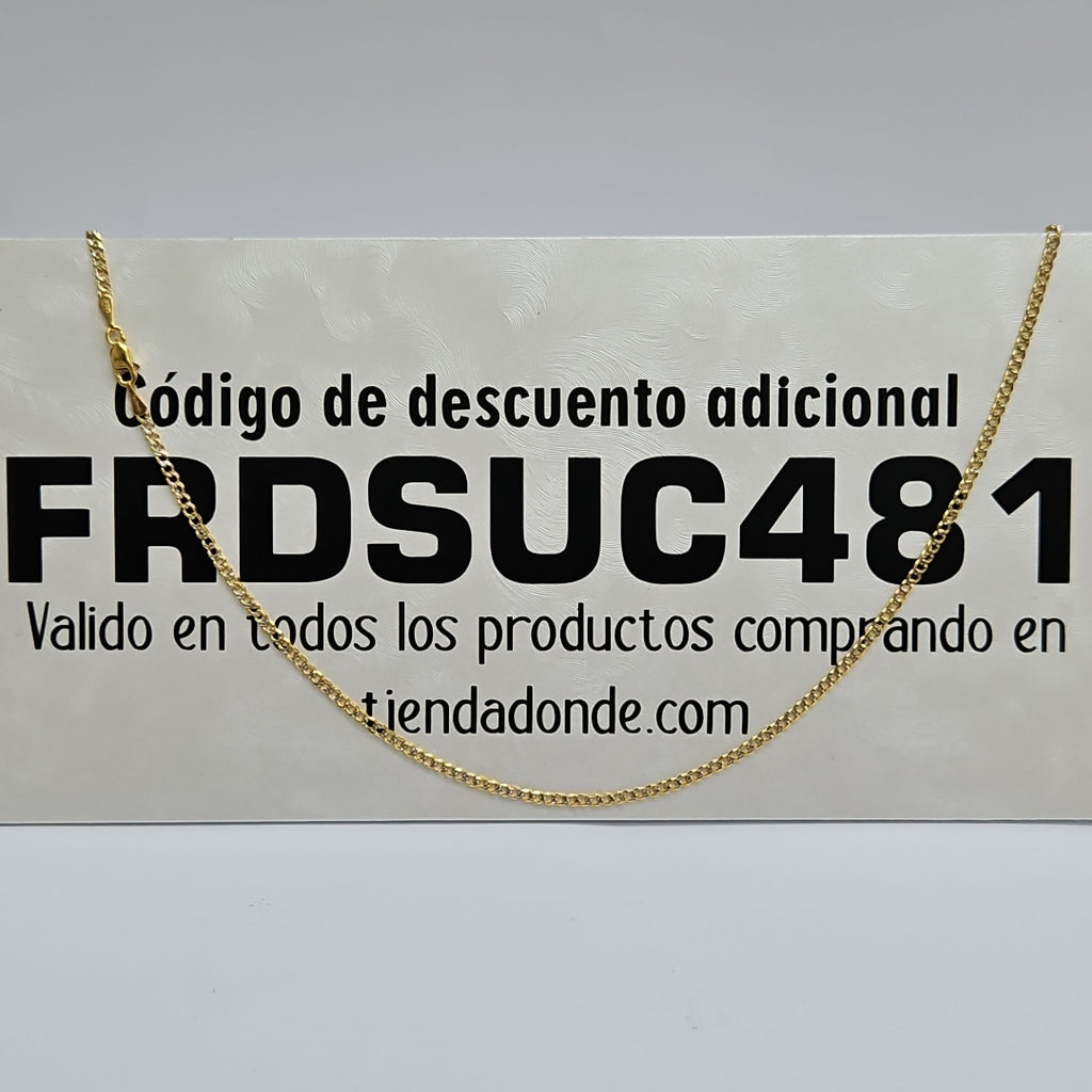 CADENAS BARBADA DIAMANTADA ORO 14K 60 CM 6.2 GR (NUEVO)