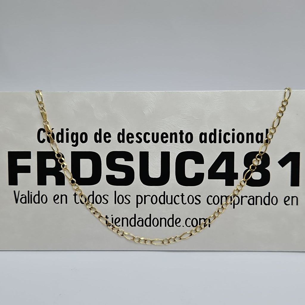 CADENAS TEJIDO 3X1 ORO 10K 55 CM 6.2 GR (NUEVO)