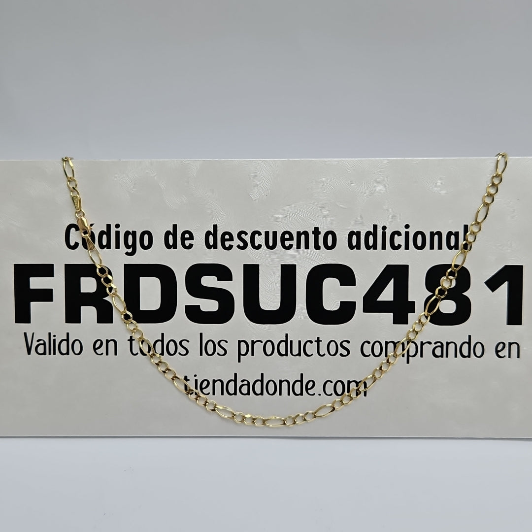 CADENAS TEJIDO 3X1 ORO 10K 55 CM 6.2 GR (NUEVO)