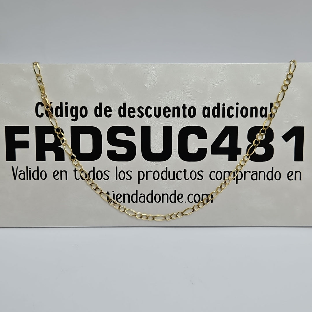 CADENAS TEJIDO 3X1 ORO 10K 50 CM 6.4 GR (NUEVO)