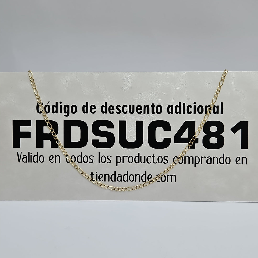 CADENAS TEJIDO 3X1 ORO 10K 55 CM 4.2 GR (NUEVO)