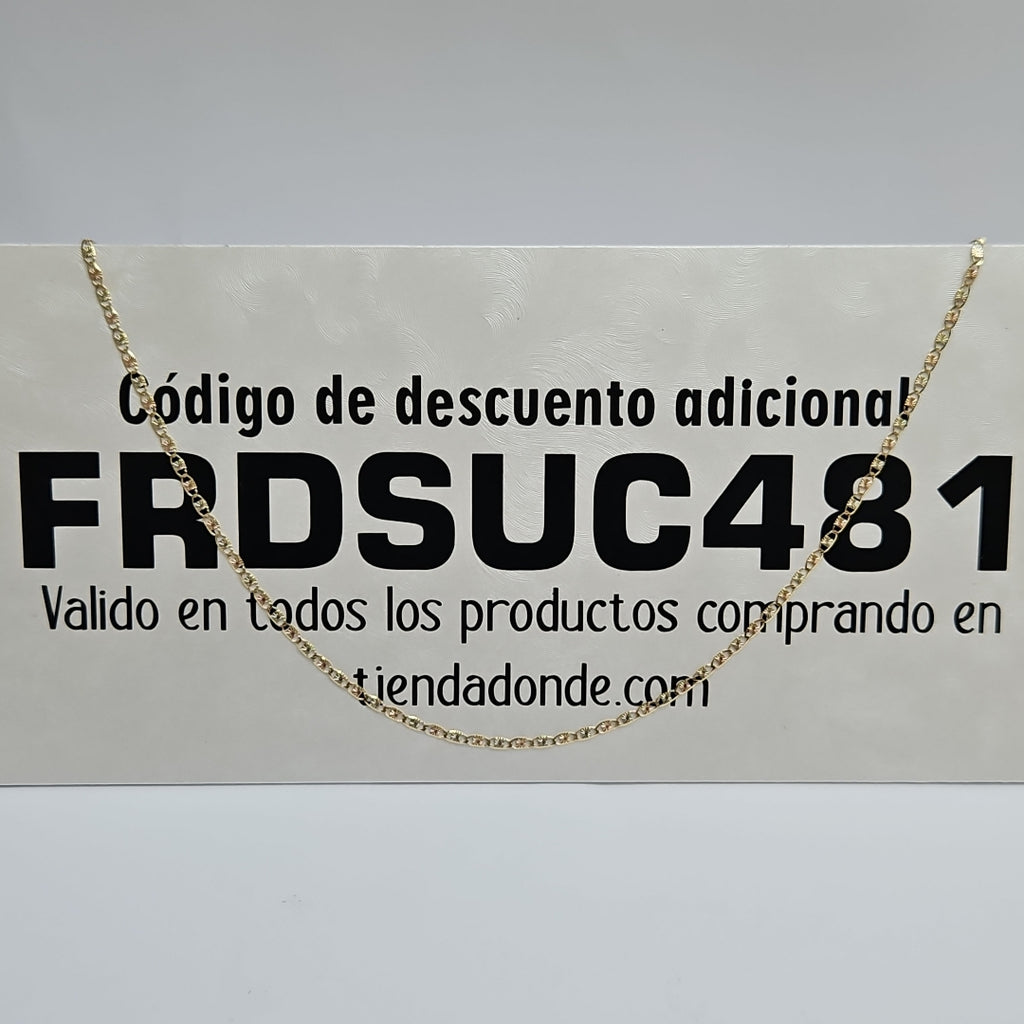 CADENAS TEJIDO GUCHI ORO 10K 55 CM 2.6 GR (NUEVO)