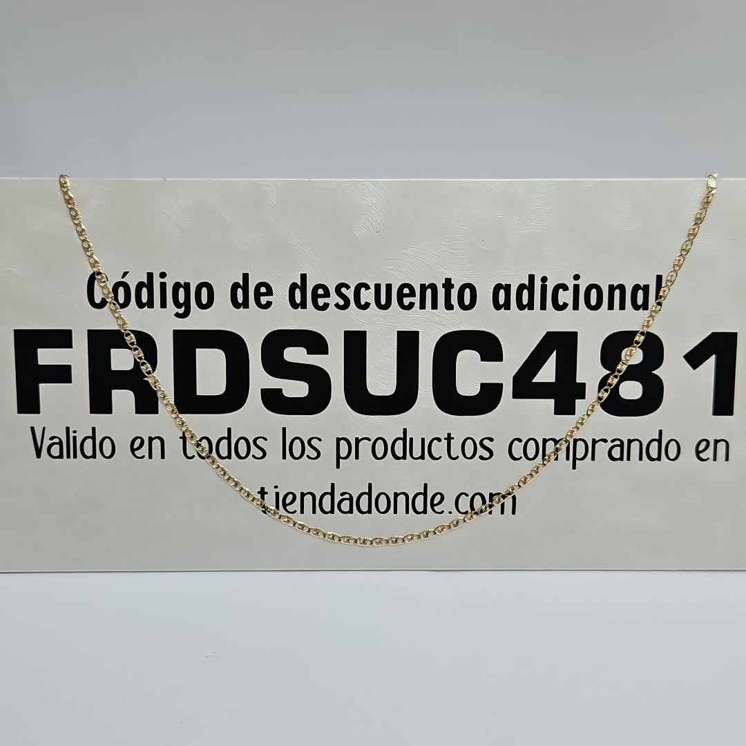 CADENAS TEJIDO GUCHI ORO 10K 55 CM 2.6 GR (NUEVO)