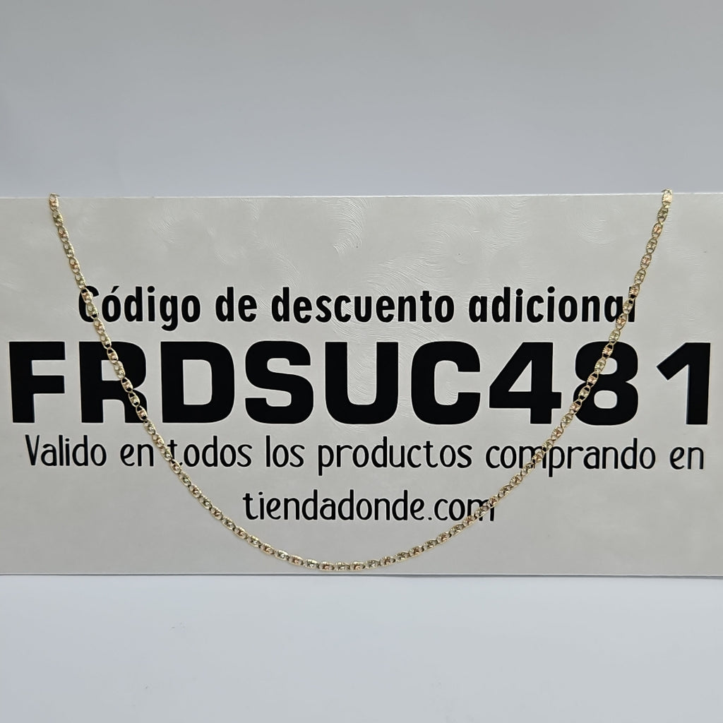 CADENAS TEJIDO GUCHI ORO 10K 60 CM 3 GR (NUEVO)