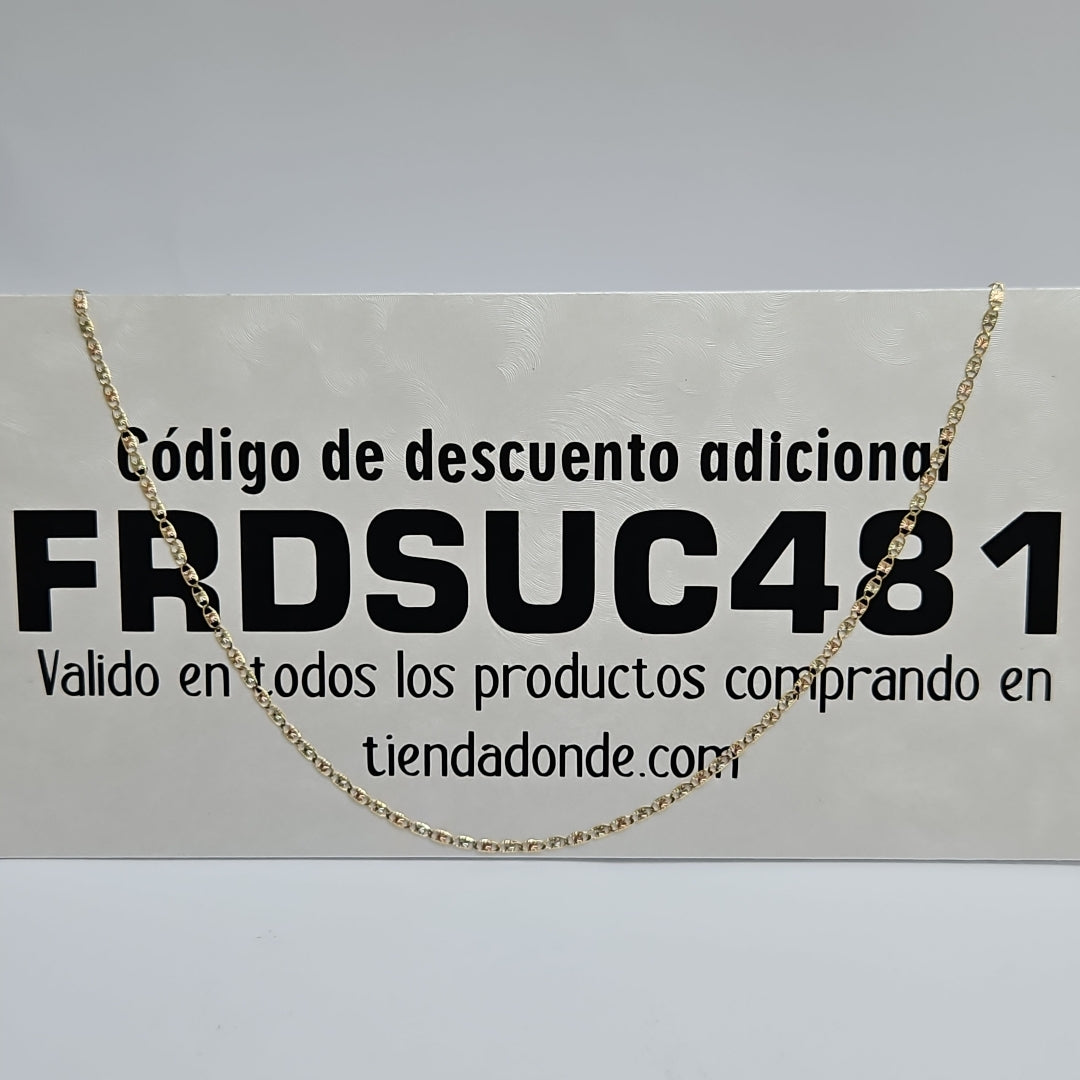 CADENAS TEJIDO GUCHI ORO 10K 60 CM 3 GR (NUEVO)