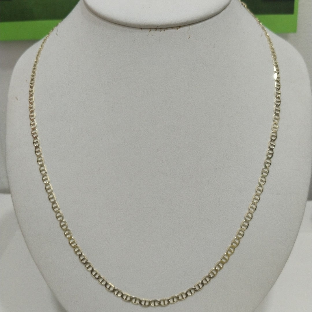 CADENAS TEJIDO MARINERA ORO 14K 55 CM 8 GR (NUEVO)