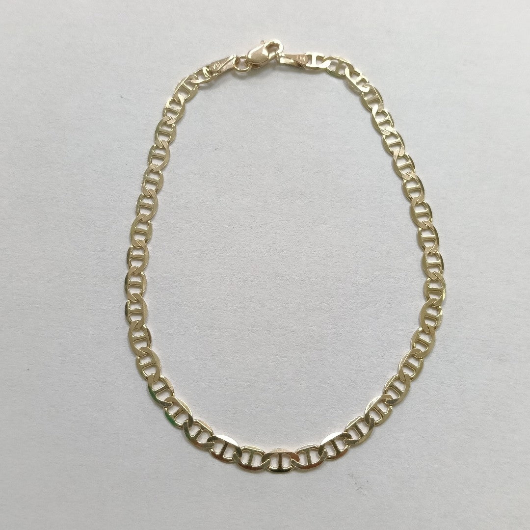 PULSERAS TEJIDO MARINERA ORO 14K 21 CM 3.4 GR (NUEVO)