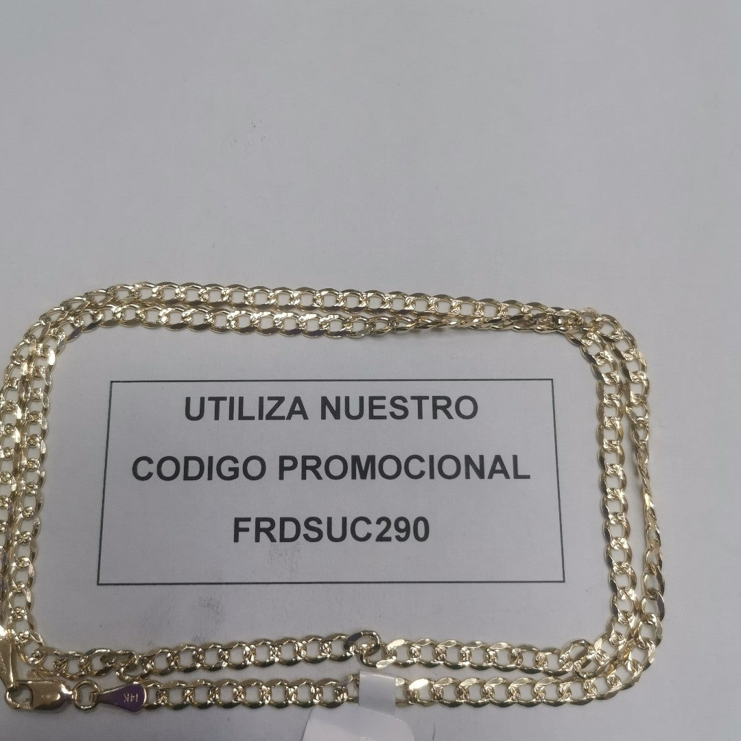 CADENAS BARBADA ORO 14K 55 CM 13.1 GR (NUEVO)